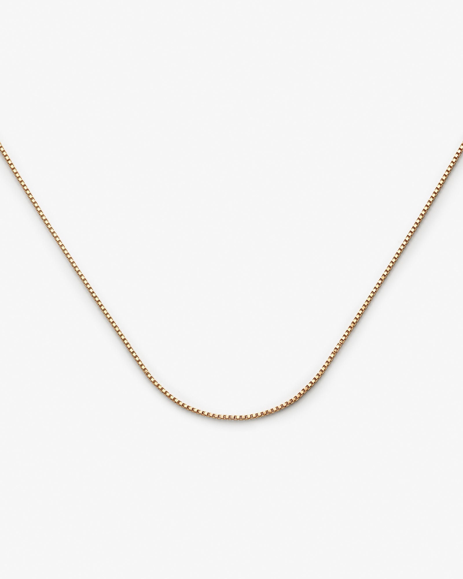 Box Chain 14k Gold Necklace