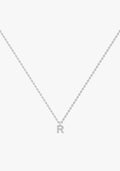 Letter 18K Whitegold Necklace w. Lab-Grown Diamonds