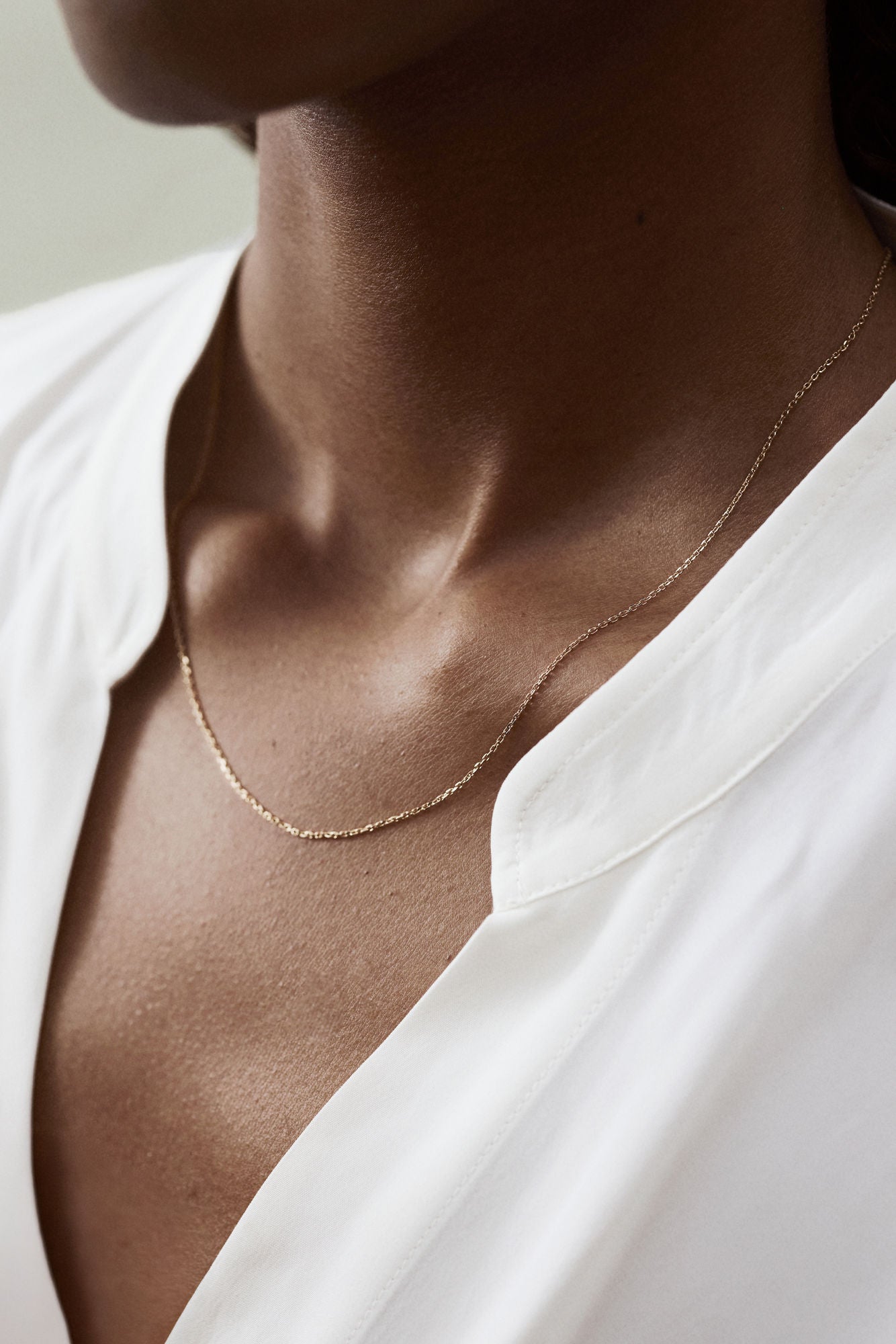 Petite Chain 14k Whitegold Necklace